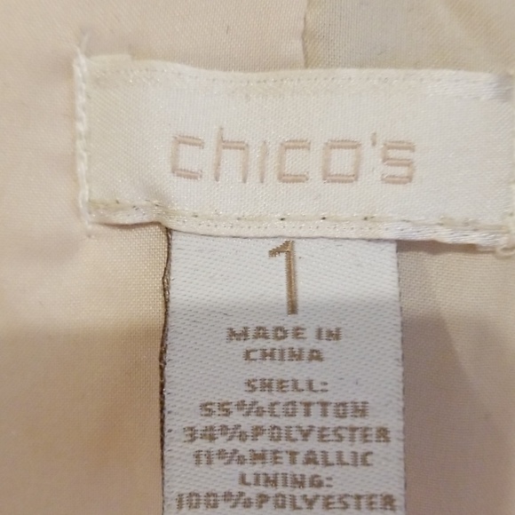 💥Chico's Animal Print Metallic Blazer - Picture 3 of 8